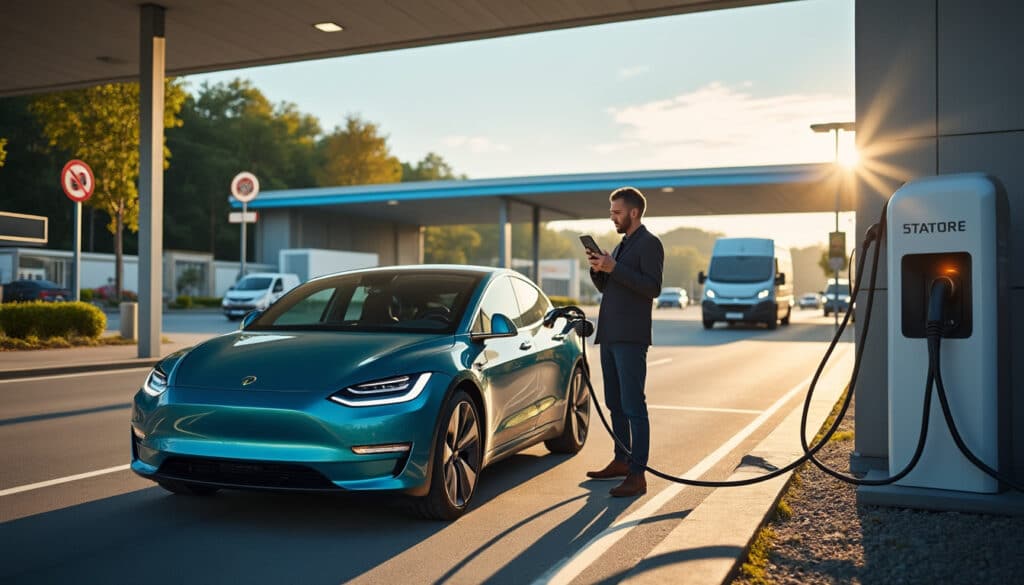 Borne de recharge voiture électrique autoroute : guide complet et conseils