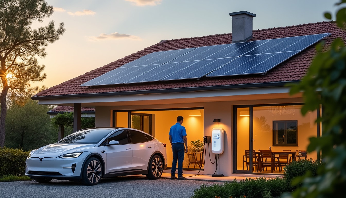 Illustration: Comprendre le fonctionnement d’un kit solaire pour la recharge de véhicule électrique