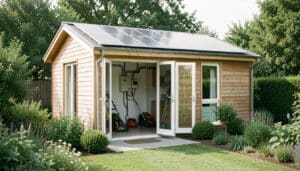 Panneaux solaires pour un abri de jardin autonome
