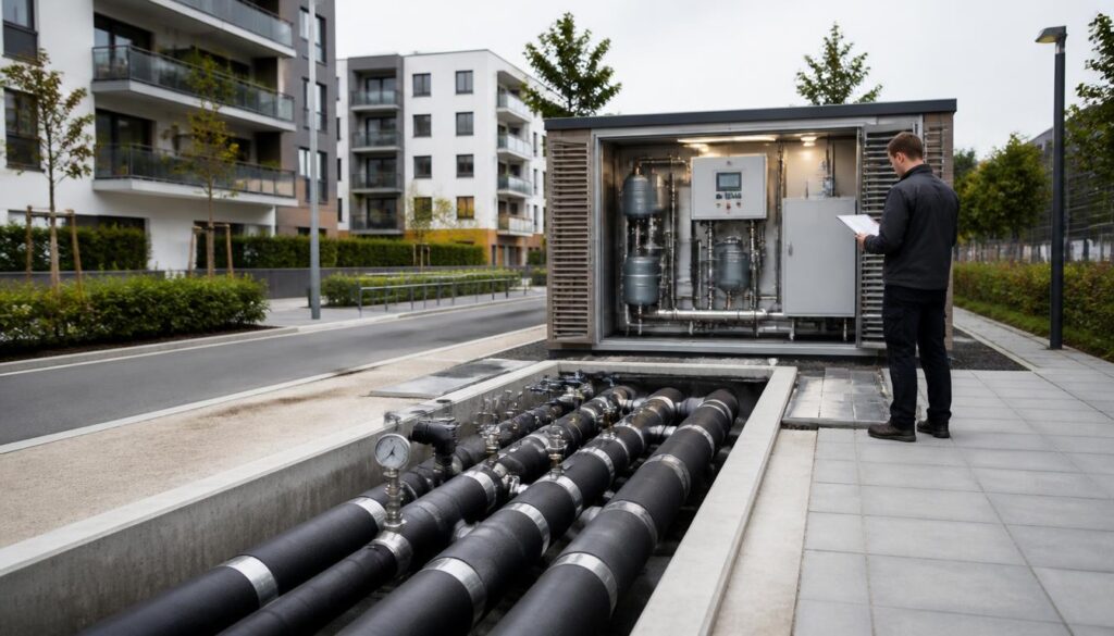 Réseau de chaleur urbain, contact et fonctionnement
